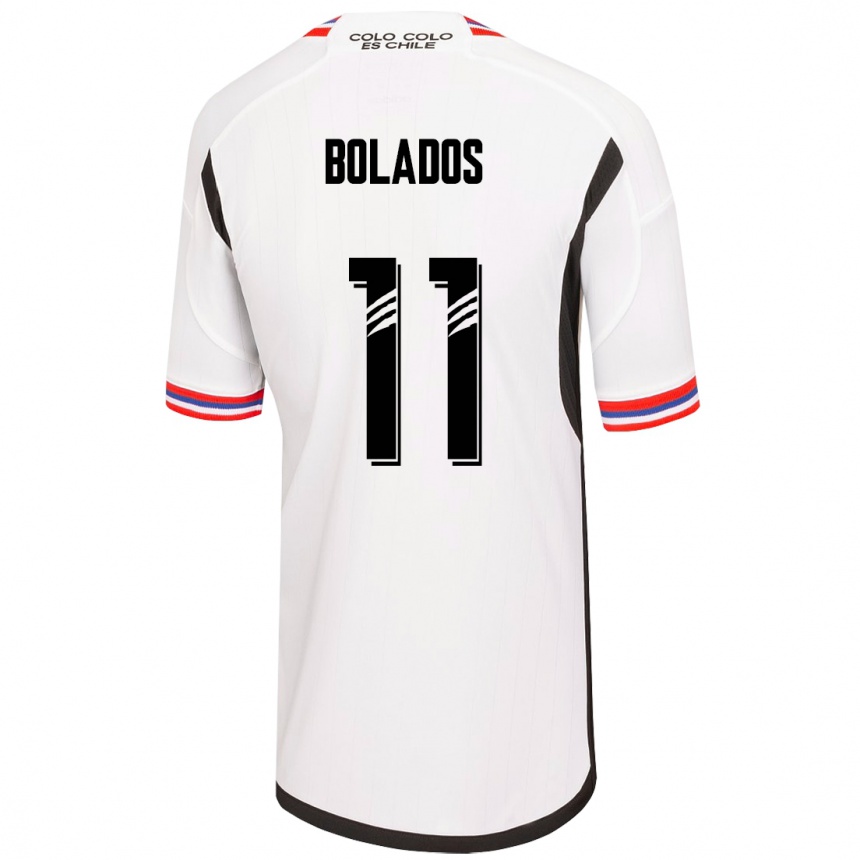 Herren Fußball Marcos Bolados #11 Weiß Heimtrikot Trikot 2023/24 T-Shirt Luxemburg