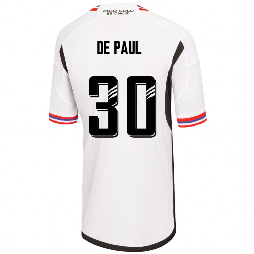 Herren Fußball Fernando De Paul #30 Weiß Heimtrikot Trikot 2023/24 T-Shirt Luxemburg