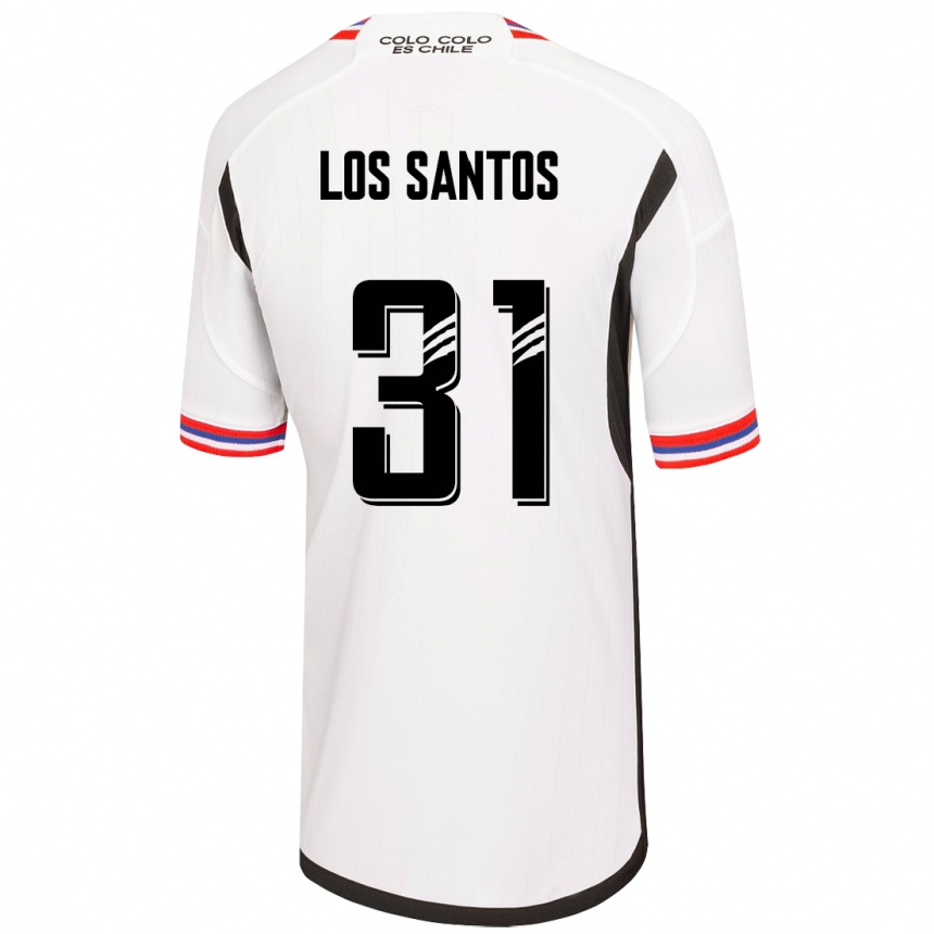 Herren Fußball Matías De Los Santos #31 Weiß Heimtrikot Trikot 2023/24 T-Shirt Luxemburg