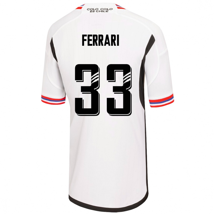 Herren Fußball Matías Ferrari #33 Weiß Heimtrikot Trikot 2023/24 T-Shirt Luxemburg