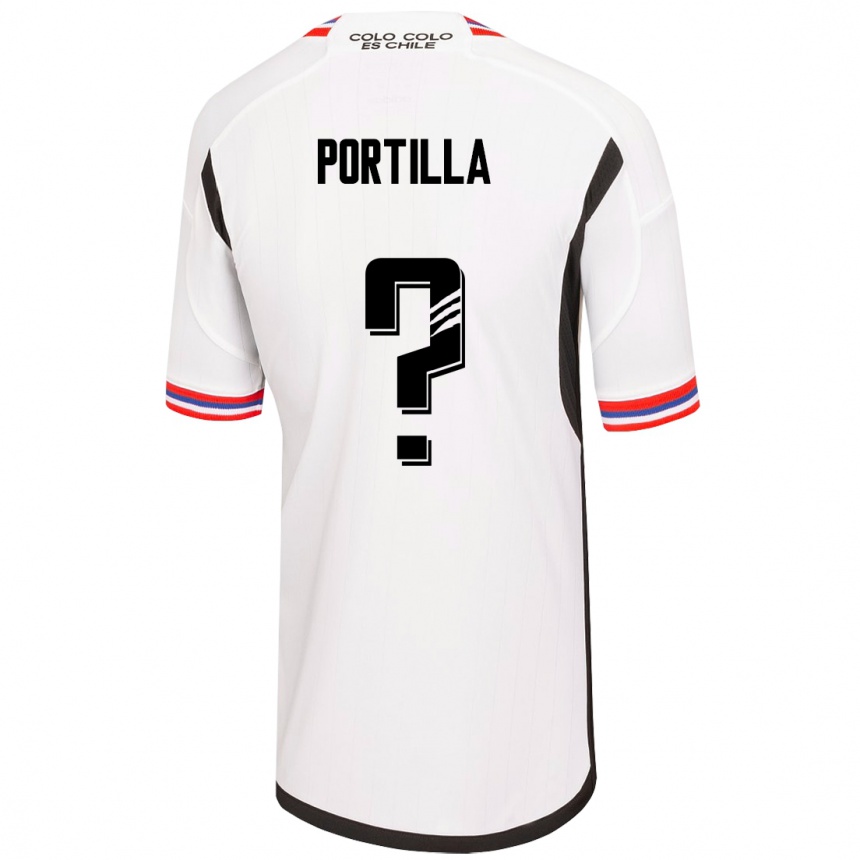 Herren Fußball Dylan Portilla #0 Weiß Heimtrikot Trikot 2023/24 T-Shirt Luxemburg