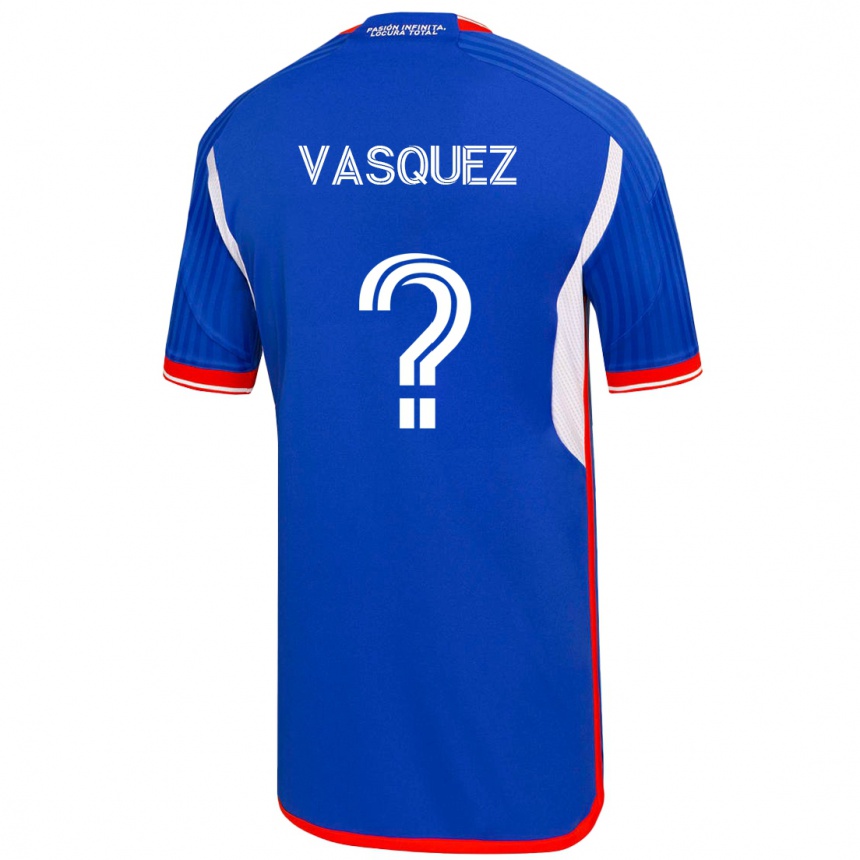 Herren Fußball Ignacio Vásquez #0 Blau Heimtrikot Trikot 2023/24 T-Shirt Luxemburg
