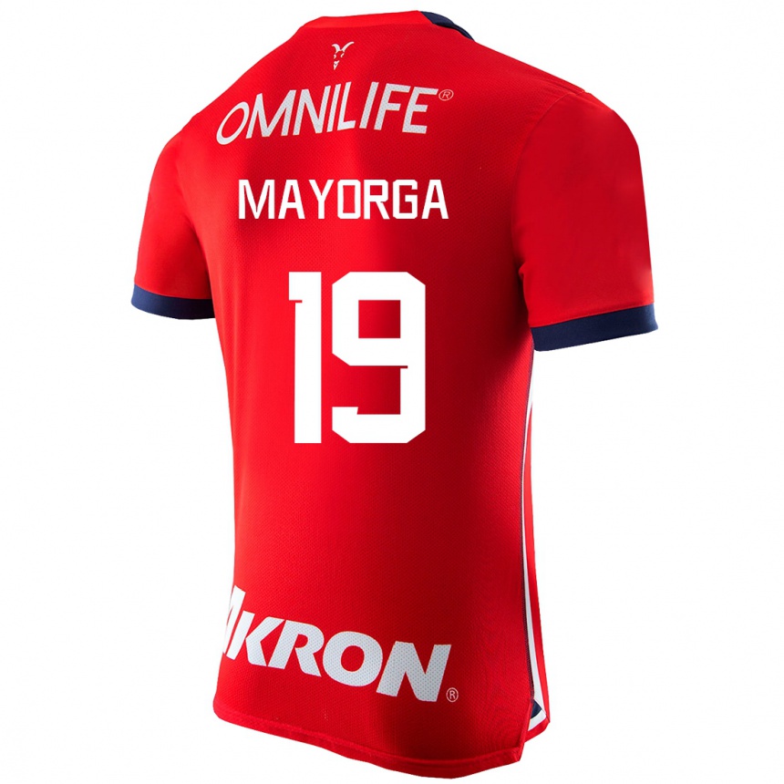 Herren Fußball Alejandro Mayorga #19 Rot Heimtrikot Trikot 2023/24 T-Shirt Luxemburg
