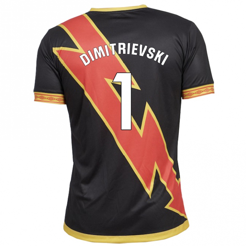 Herren Fußball Stole Dimitrievski #1 Schwarz Auswärtstrikot Trikot 2023/24 T-Shirt Luxemburg