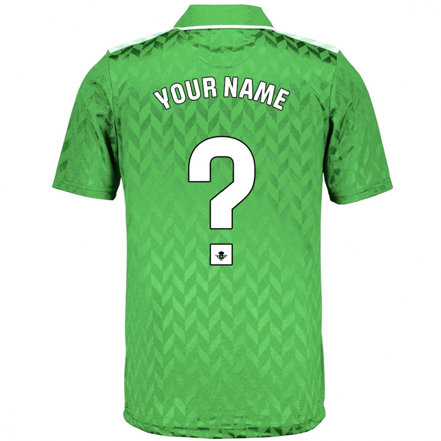 Herren Fußball Ihren Namen #0 Grün Auswärtstrikot Trikot 2023/24 T-Shirt Luxemburg