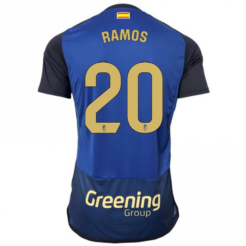 Herren Fußball Lucía Ramos #20 Marine Auswärtstrikot Trikot 2023/24 T-Shirt Luxemburg