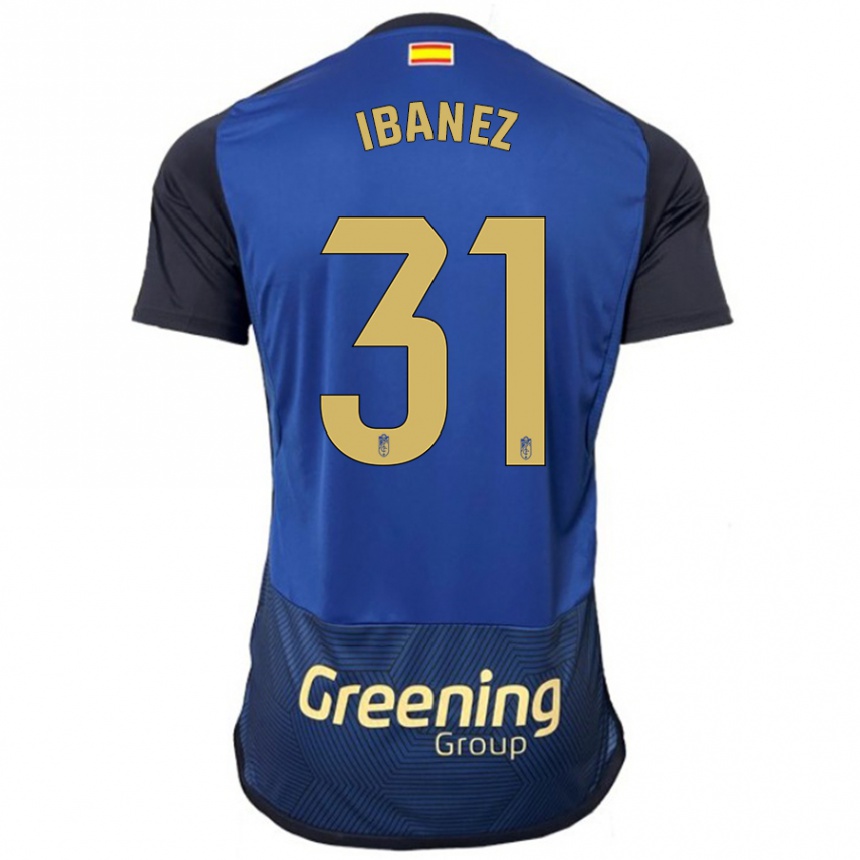 Herren Fußball Alba Ibáñez #31 Marine Auswärtstrikot Trikot 2023/24 T-Shirt Luxemburg