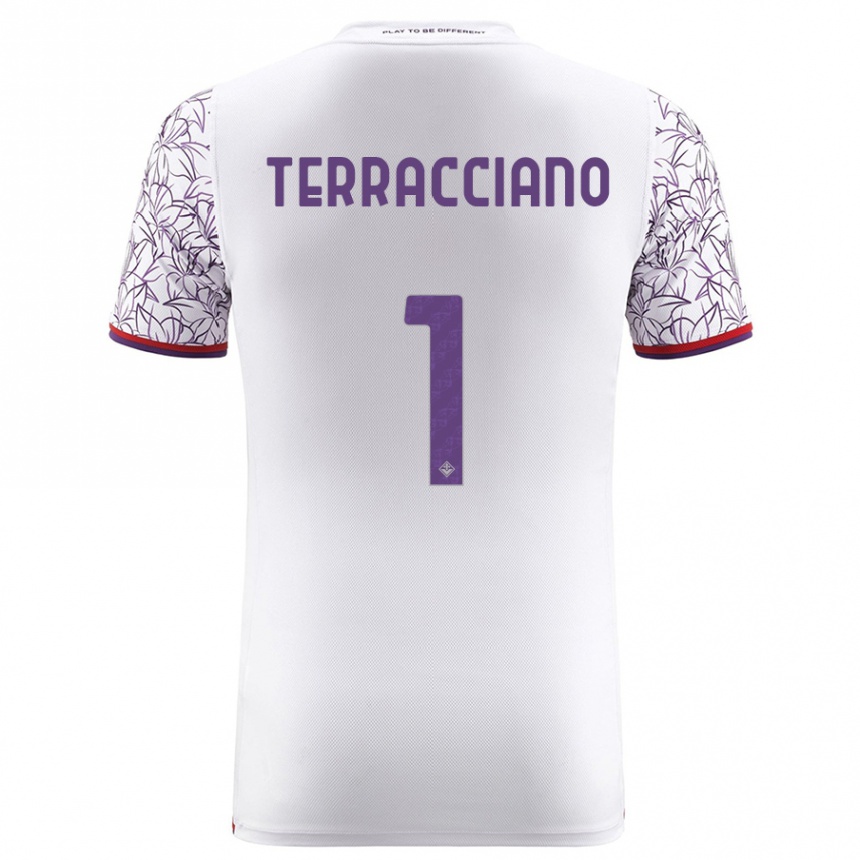 Herren Fußball Pietro Terracciano #1 Weiß Auswärtstrikot Trikot 2023/24 T-Shirt Luxemburg