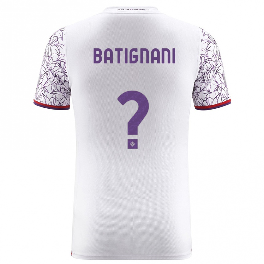 Herren Fußball Francesco Batignani #0 Weiß Auswärtstrikot Trikot 2023/24 T-Shirt Luxemburg