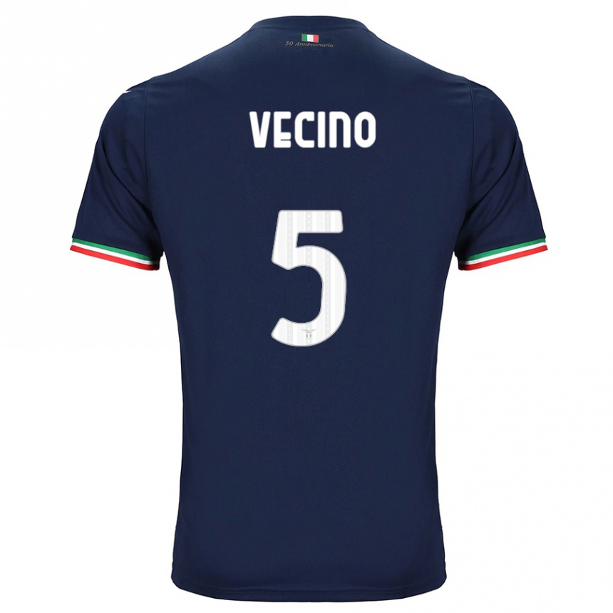 Herren Fußball Matías Vecino #5 Marine Auswärtstrikot Trikot 2023/24 T-Shirt Luxemburg