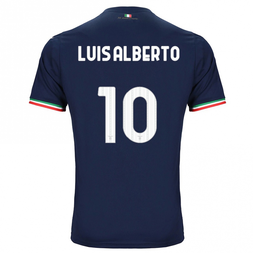 Herren Fußball Luis Alberto #10 Marine Auswärtstrikot Trikot 2023/24 T-Shirt Luxemburg