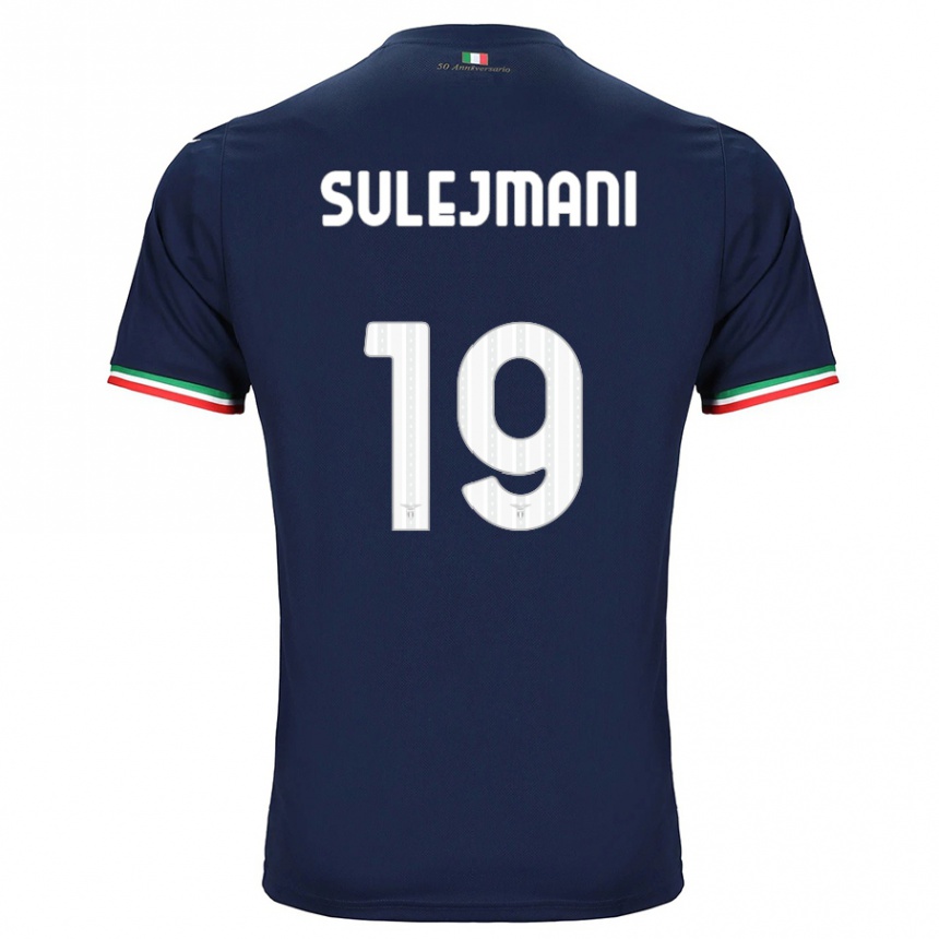 Herren Fußball Flavio Sulejmani #19 Marine Auswärtstrikot Trikot 2023/24 T-Shirt Luxemburg