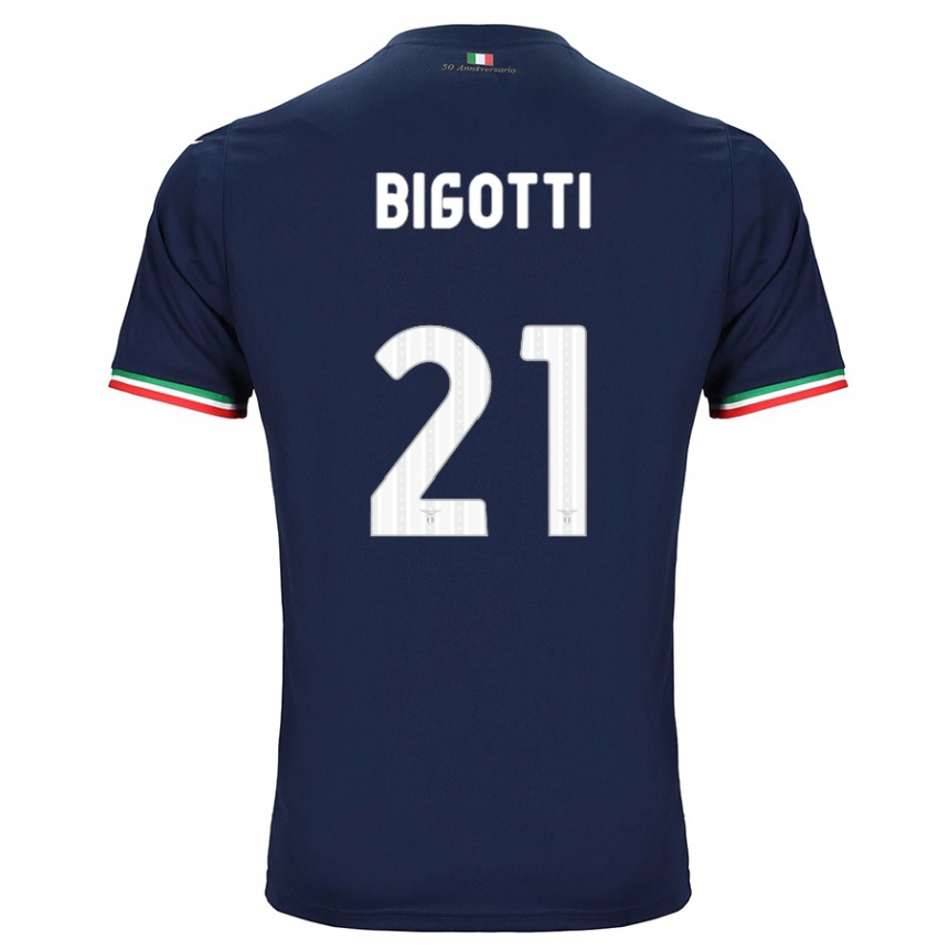 Herren Fußball Massimo Bigotti #21 Marine Auswärtstrikot Trikot 2023/24 T-Shirt Luxemburg