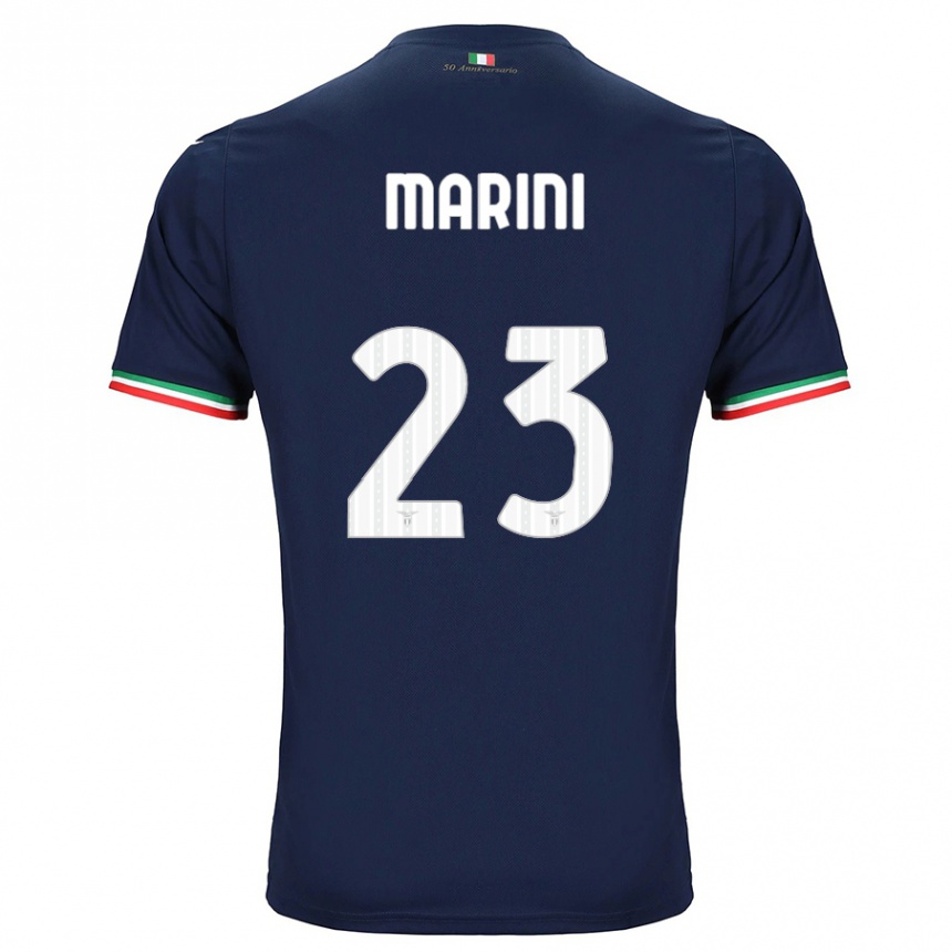 Herren Fußball Matteo Marini #23 Marine Auswärtstrikot Trikot 2023/24 T-Shirt Luxemburg