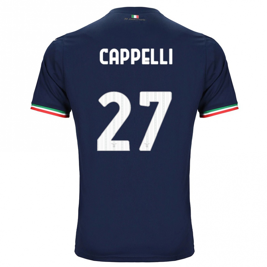 Herren Fußball Tommaso Cappelli #27 Marine Auswärtstrikot Trikot 2023/24 T-Shirt Luxemburg