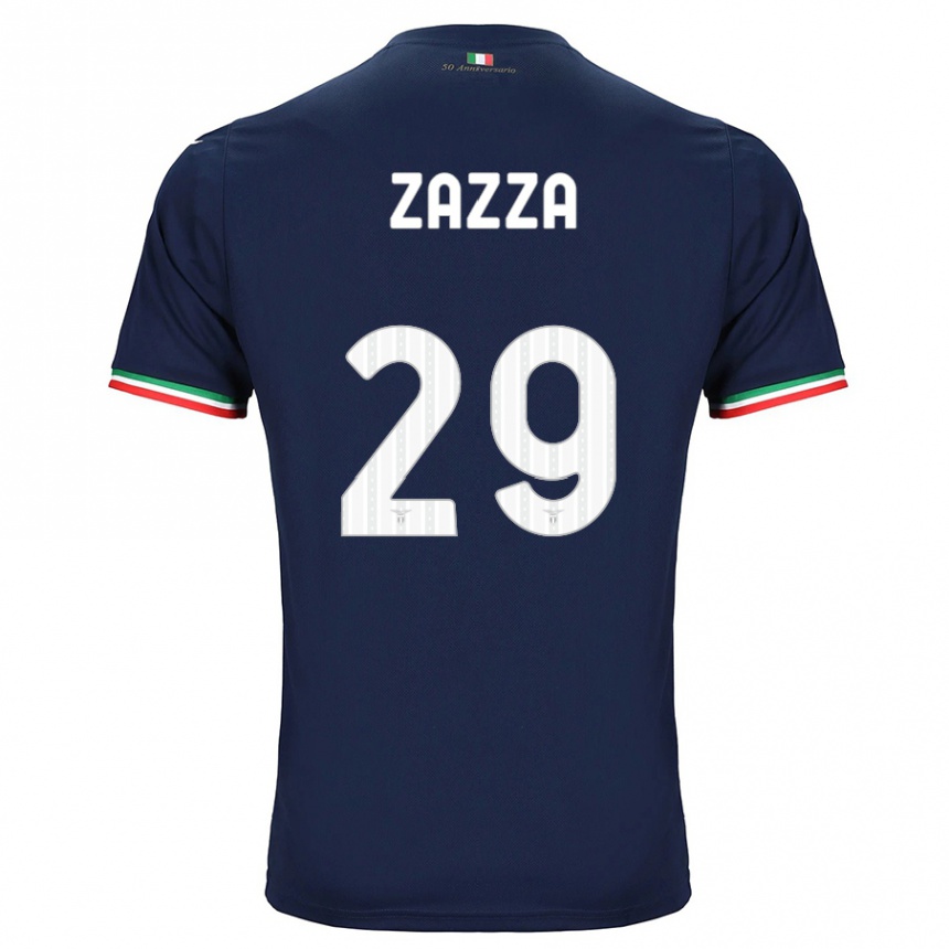 Herren Fußball Matteo Zazza #29 Marine Auswärtstrikot Trikot 2023/24 T-Shirt Luxemburg