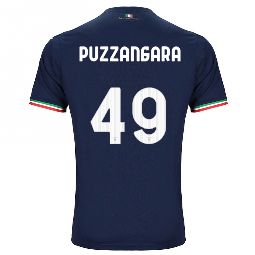 Herren Fußball Angelo Antonio Puzzangara #49 Marine Auswärtstrikot Trikot 2023/24 T-Shirt Luxemburg