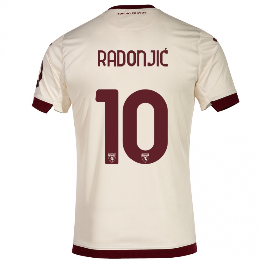 Herren Fußball Nemanja Radonjić #10 Sekt Auswärtstrikot Trikot 2023/24 T-Shirt Luxemburg