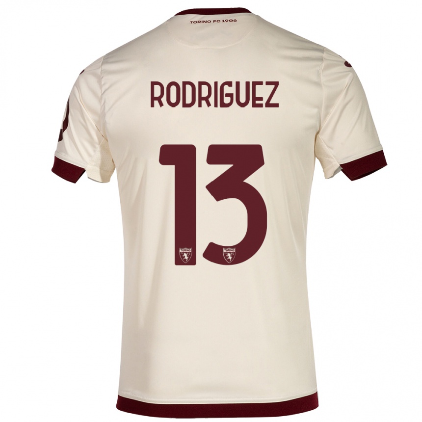 Herren Fußball Ricardo Rodríguez #13 Sekt Auswärtstrikot Trikot 2023/24 T-Shirt Luxemburg