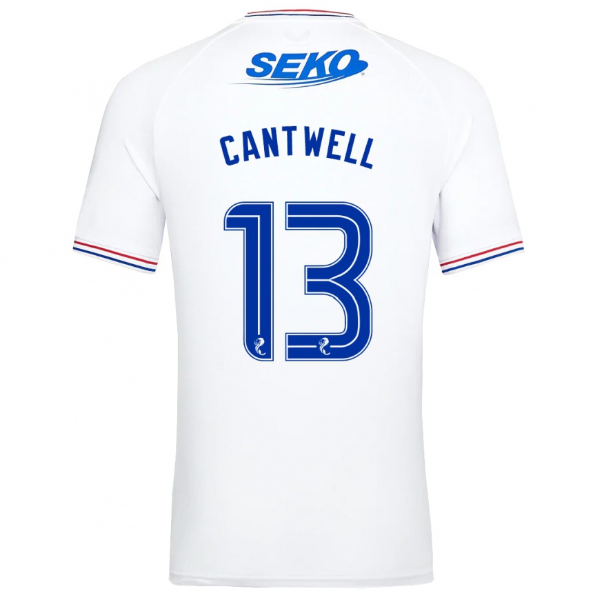 Herren Fußball Todd Cantwell #13 Weiß Auswärtstrikot Trikot 2023/24 T-Shirt Luxemburg