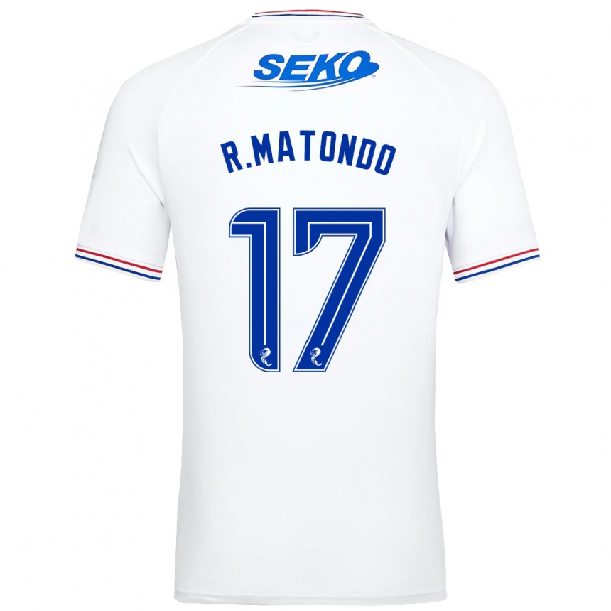 Herren Fußball Rabbi Matondo #17 Weiß Auswärtstrikot Trikot 2023/24 T-Shirt Luxemburg