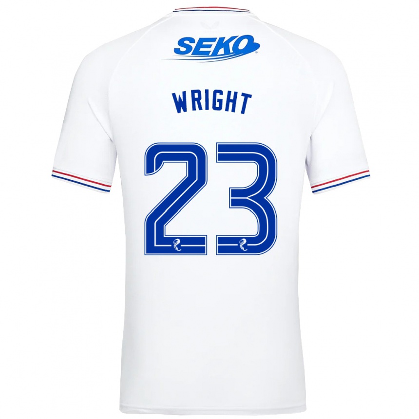 Herren Fußball Scott Wright #23 Weiß Auswärtstrikot Trikot 2023/24 T-Shirt Luxemburg