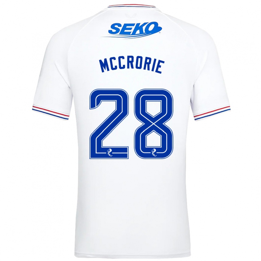 Herren Fußball Robby Mccrorie #28 Weiß Auswärtstrikot Trikot 2023/24 T-Shirt Luxemburg