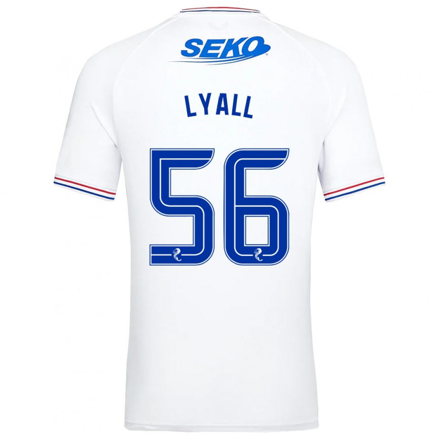 Herren Fußball Arron Lyall #56 Weiß Auswärtstrikot Trikot 2023/24 T-Shirt Luxemburg
