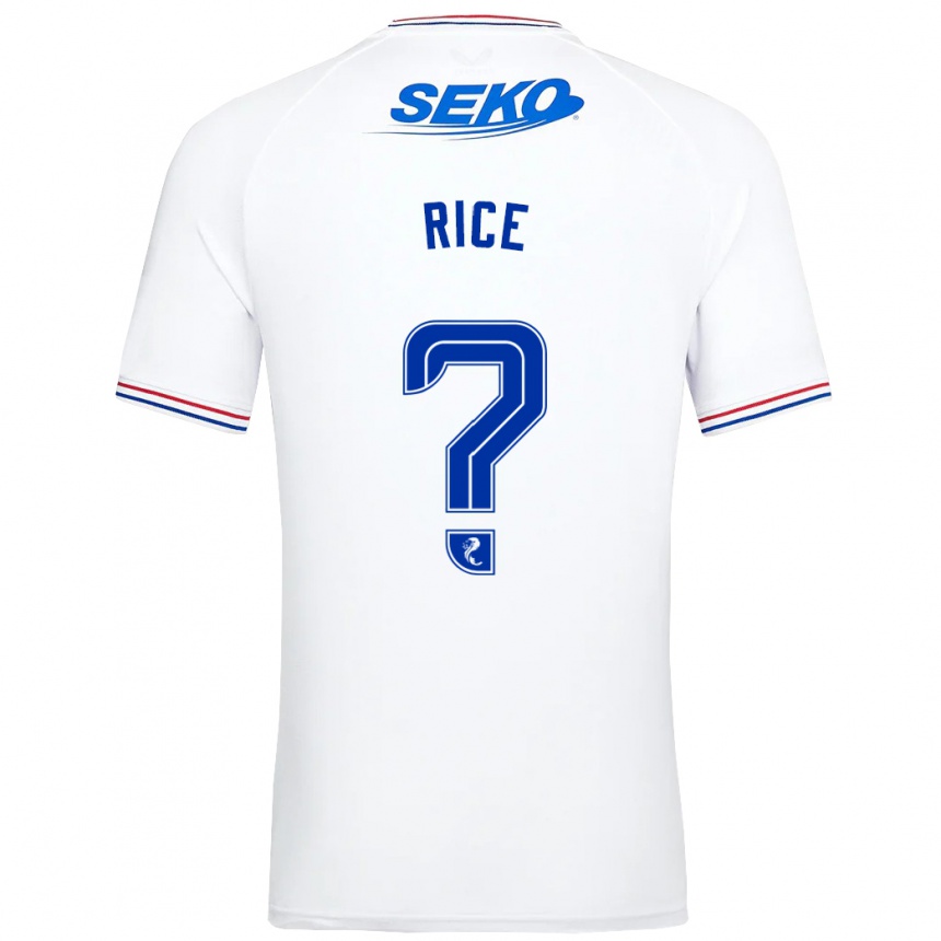 Herren Fußball Bailey Rice #0 Weiß Auswärtstrikot Trikot 2023/24 T-Shirt Luxemburg