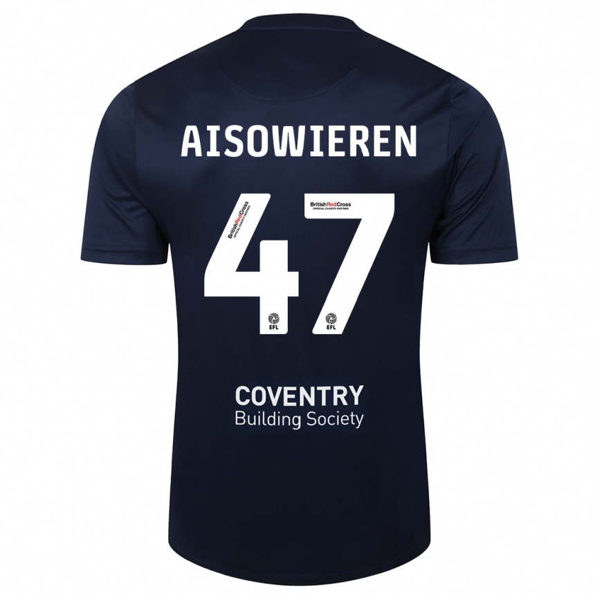 Herren Fußball Evan Eghosa Aisowieren #47 Rote Marine Auswärtstrikot Trikot 2023/24 T-Shirt Luxemburg