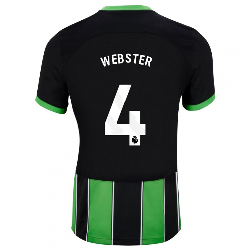 Herren Fußball Adam Webster #4 Schwarz Grün Auswärtstrikot Trikot 2023/24 T-Shirt Luxemburg