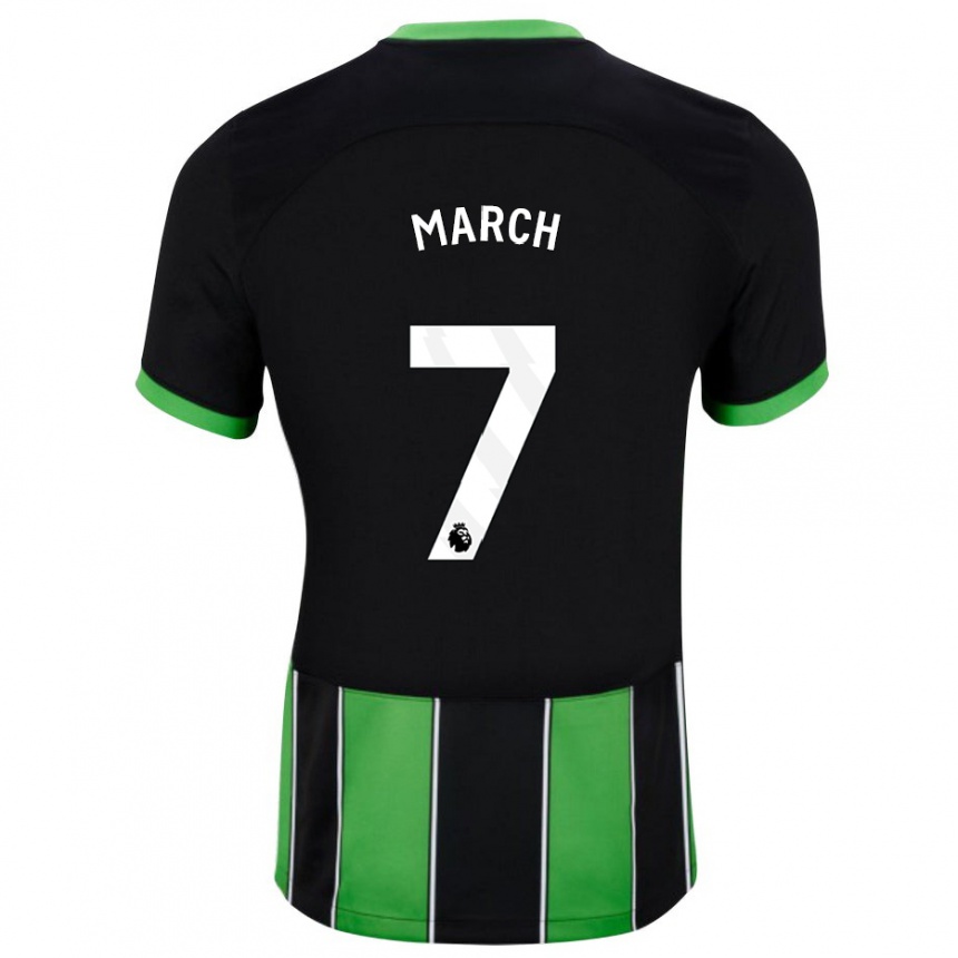 Herren Fußball Solly March #7 Schwarz Grün Auswärtstrikot Trikot 2023/24 T-Shirt Luxemburg