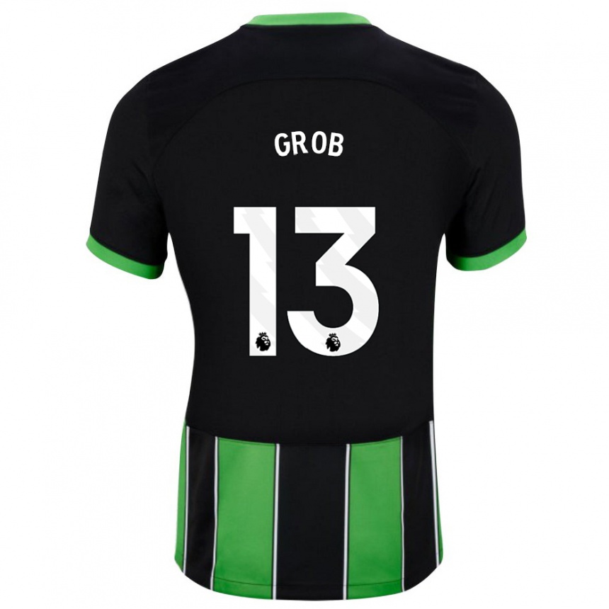 Herren Fußball Pascal Groß #13 Schwarz Grün Auswärtstrikot Trikot 2023/24 T-Shirt Luxemburg