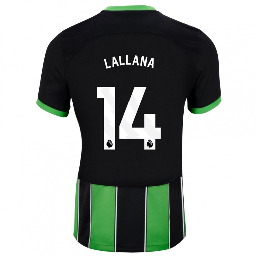 Herren Fußball Adam Lallana #14 Schwarz Grün Auswärtstrikot Trikot 2023/24 T-Shirt Luxemburg