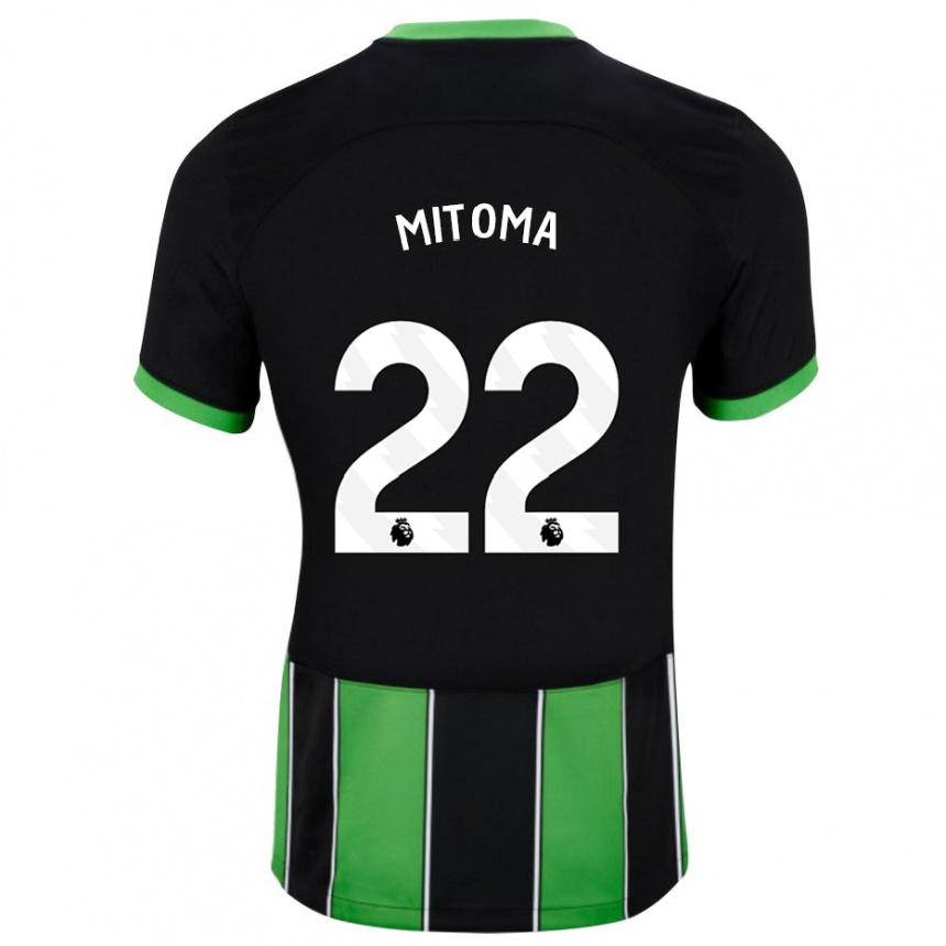 Herren Fußball Kaoru Mitoma #22 Schwarz Grün Auswärtstrikot Trikot 2023/24 T-Shirt Luxemburg