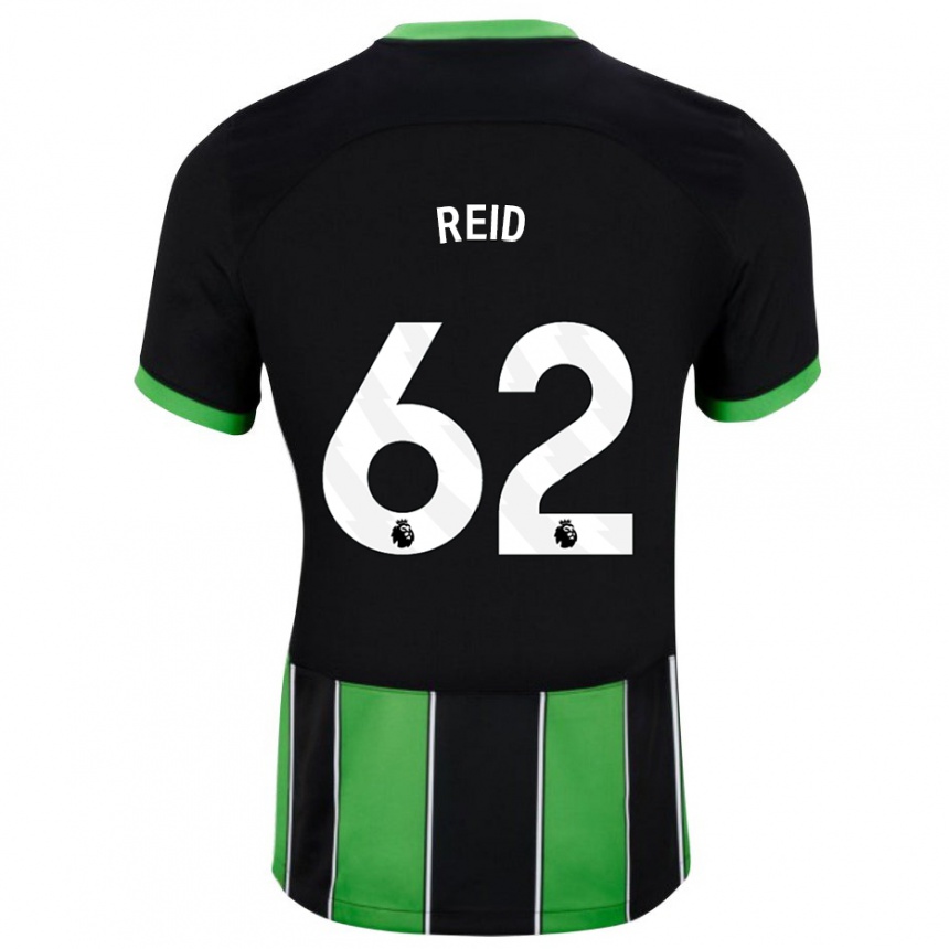 Herren Fußball Tommy Reid #62 Schwarz Grün Auswärtstrikot Trikot 2023/24 T-Shirt Luxemburg