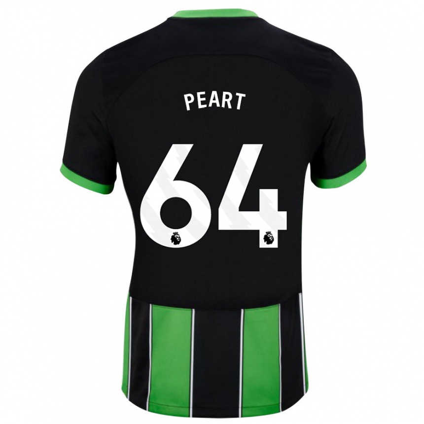Herren Fußball Brody Peart #64 Schwarz Grün Auswärtstrikot Trikot 2023/24 T-Shirt Luxemburg