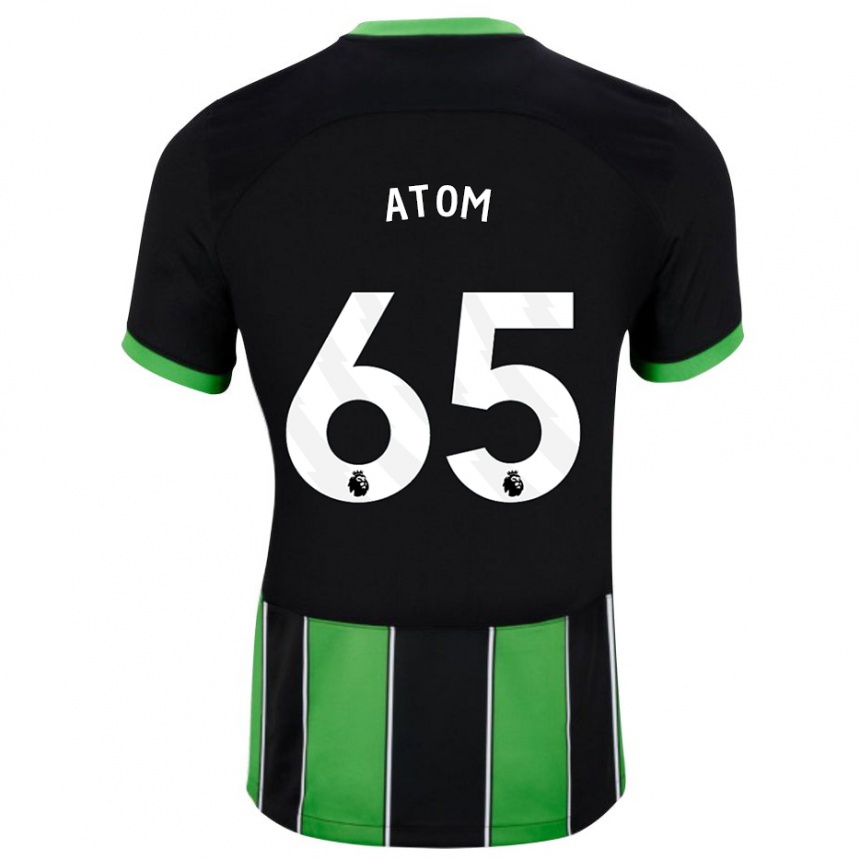 Herren Fußball Noel Atom #65 Schwarz Grün Auswärtstrikot Trikot 2023/24 T-Shirt Luxemburg