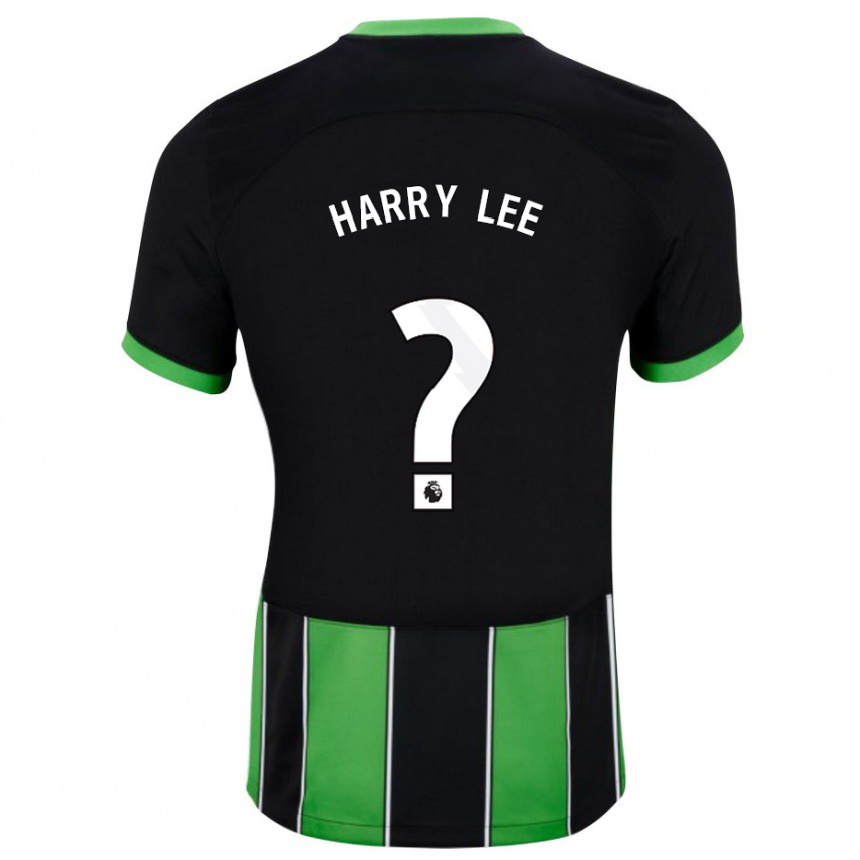 Herren Fußball Harry Lee #0 Schwarz Grün Auswärtstrikot Trikot 2023/24 T-Shirt Luxemburg