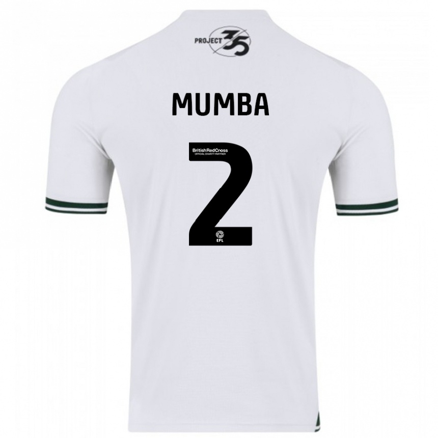 Herren Fußball Bali Mumba #2 Weiß Auswärtstrikot Trikot 2023/24 T-Shirt Luxemburg