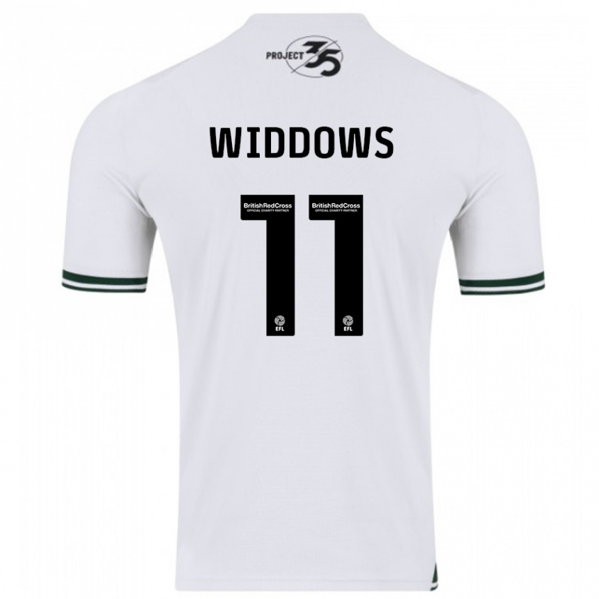 Herren Fußball Jade Widdows #11 Weiß Auswärtstrikot Trikot 2023/24 T-Shirt Luxemburg