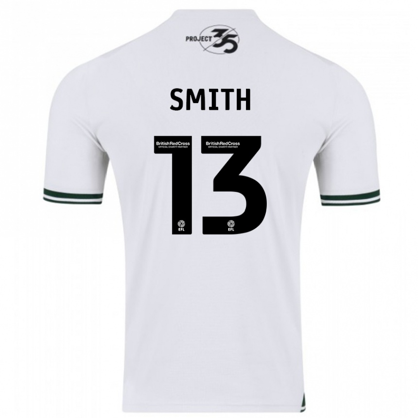 Herren Fußball Grace Smith #13 Weiß Auswärtstrikot Trikot 2023/24 T-Shirt Luxemburg