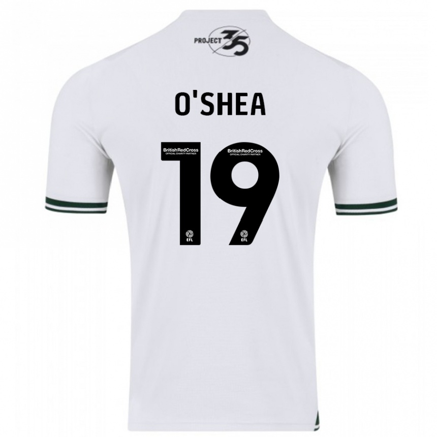 Herren Fußball Erin O'shea #19 Weiß Auswärtstrikot Trikot 2023/24 T-Shirt Luxemburg
