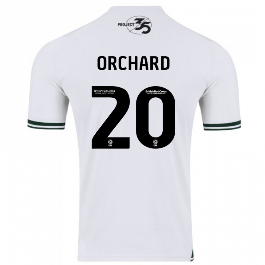 Herren Fußball Fern Orchard #20 Weiß Auswärtstrikot Trikot 2023/24 T-Shirt Luxemburg