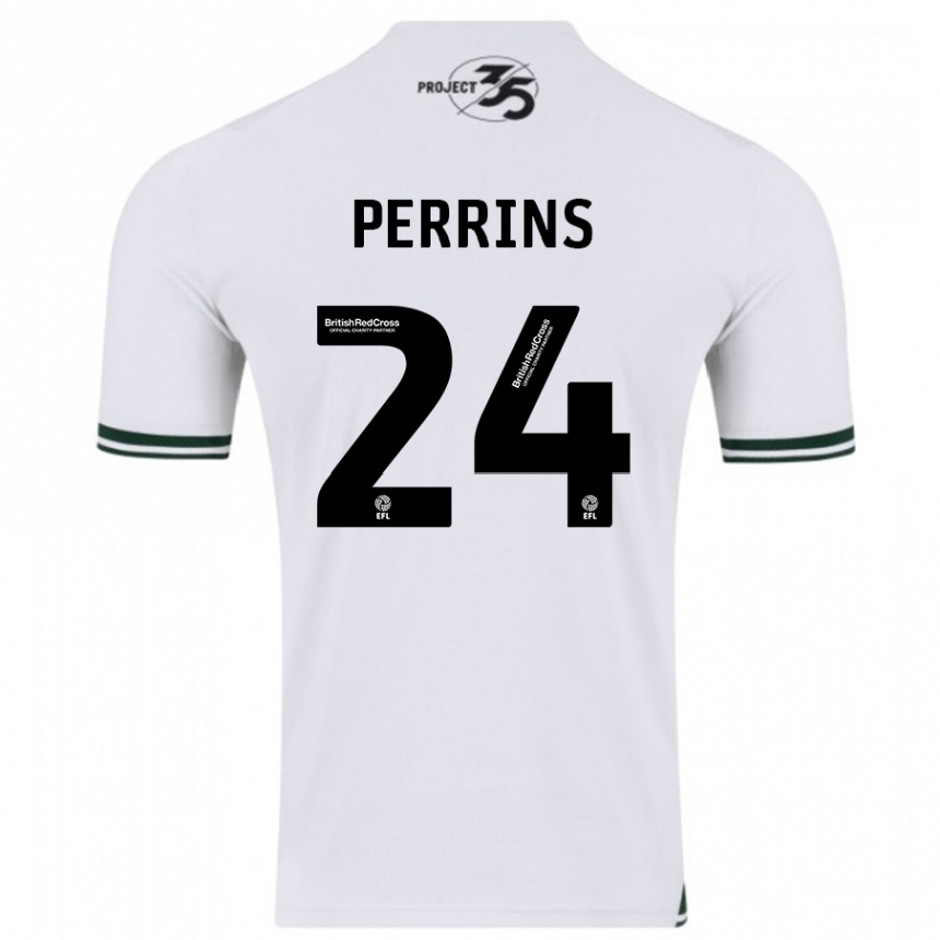 Herren Fußball Grace Perrins #24 Weiß Auswärtstrikot Trikot 2023/24 T-Shirt Luxemburg