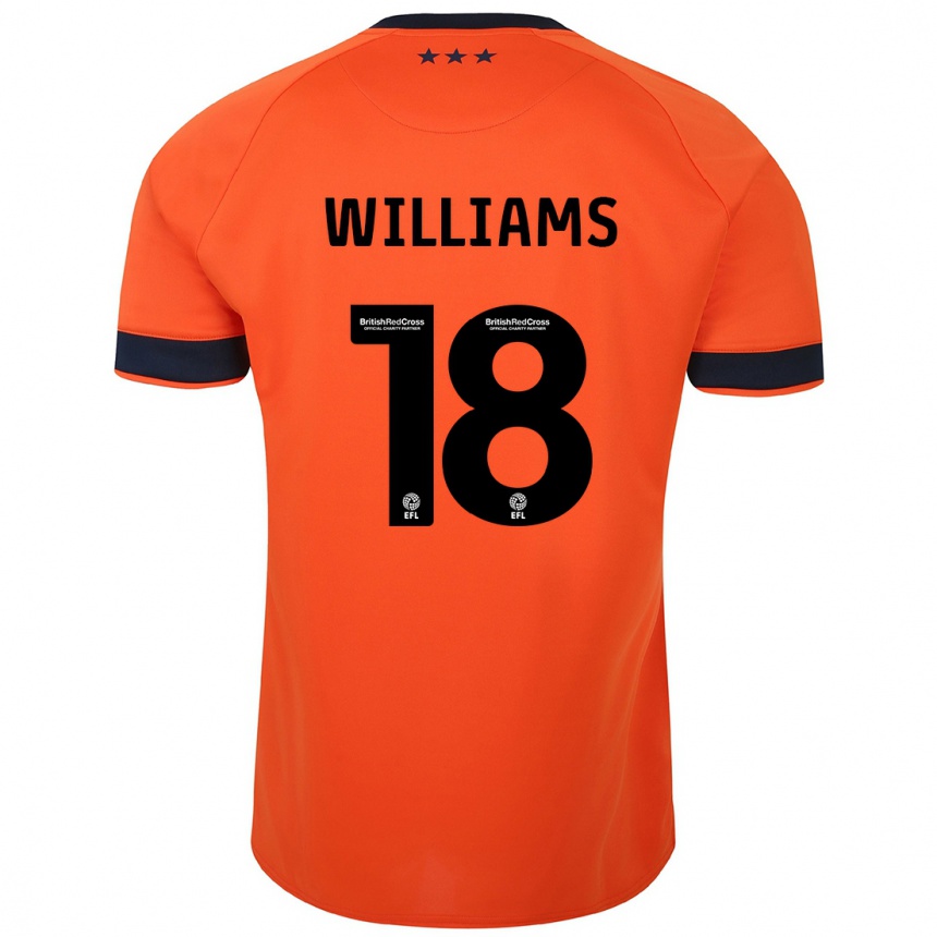 Herren Fußball Brandon Williams #18 Orangefarben Auswärtstrikot Trikot 2023/24 T-Shirt Luxemburg