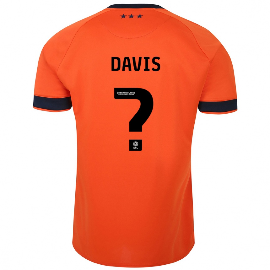 Herren Fußball Oli Davis #0 Orangefarben Auswärtstrikot Trikot 2023/24 T-Shirt Luxemburg