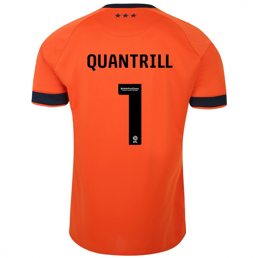Herren Fußball Sarah Quantrill #1 Orangefarben Auswärtstrikot Trikot 2023/24 T-Shirt Luxemburg