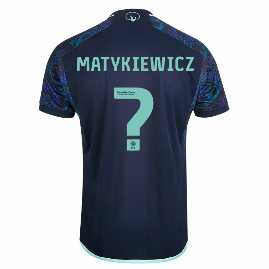Herren Fußball Luke Matykiewicz #0 Blau Auswärtstrikot Trikot 2023/24 T-Shirt Luxemburg