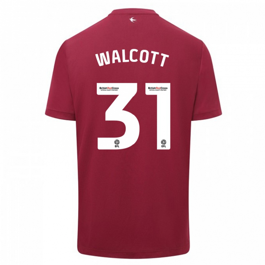 Herren Fußball Malachi Fagan Walcott #31 Rot Auswärtstrikot Trikot 2023/24 T-Shirt Luxemburg